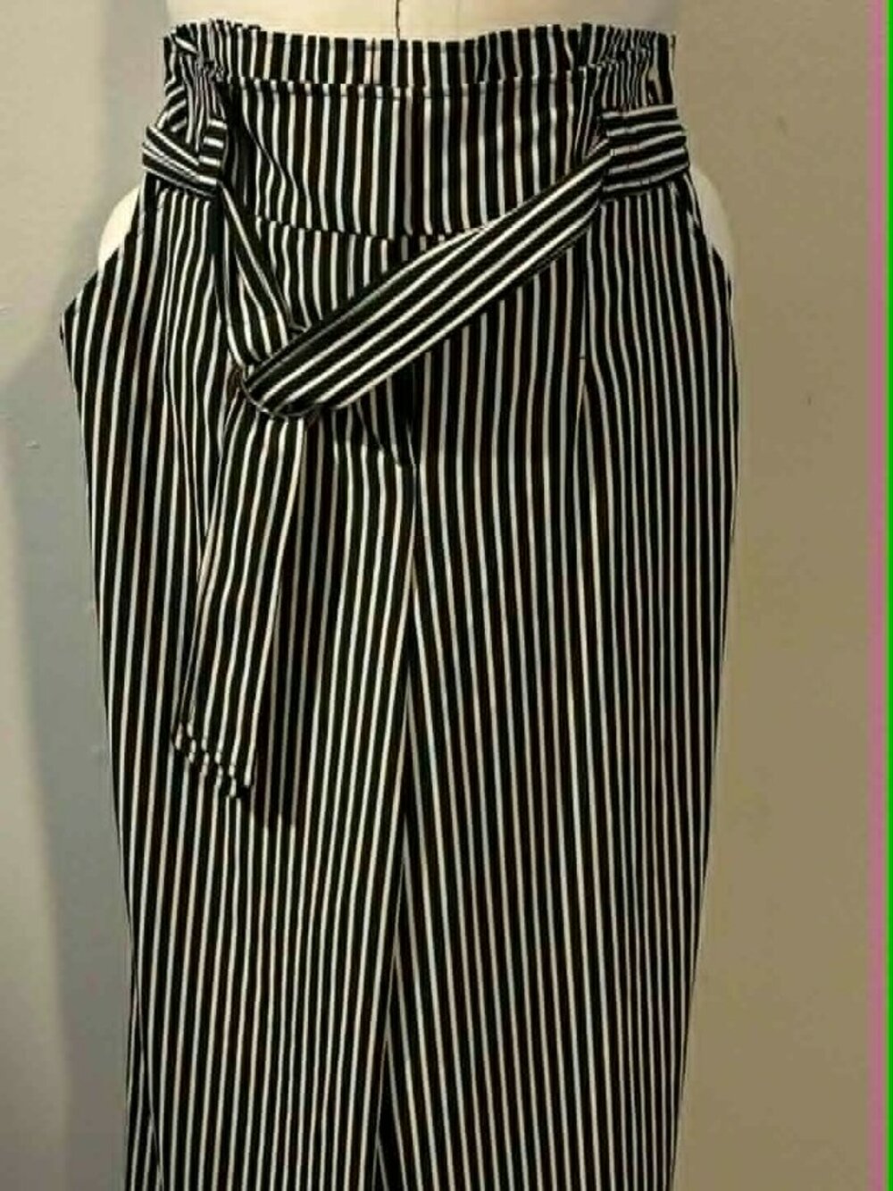 NY&C PANT — 22215103 (18 TALL — DARK GREEN & WHITE STRIPE)